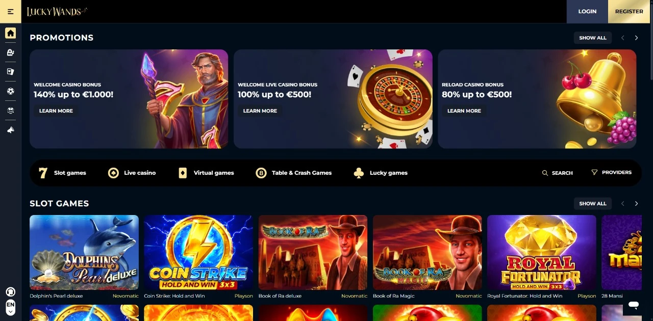 LuckyWands Casino Not On Gamstop