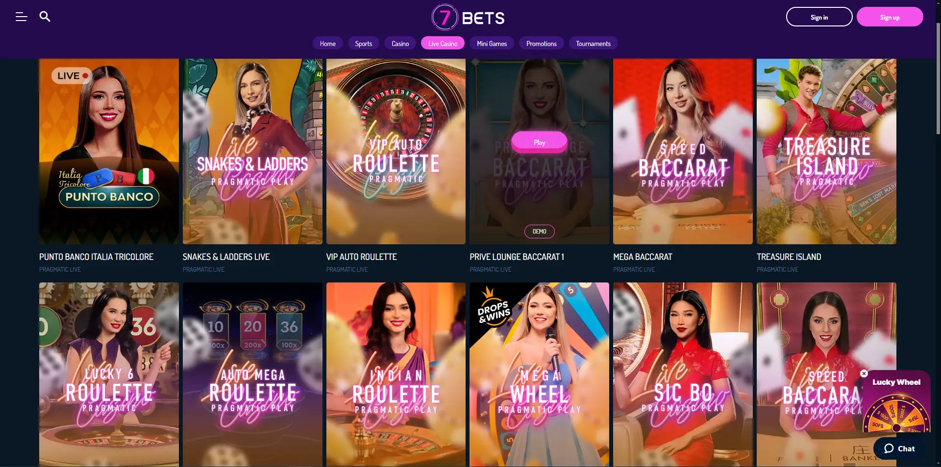 live casino games